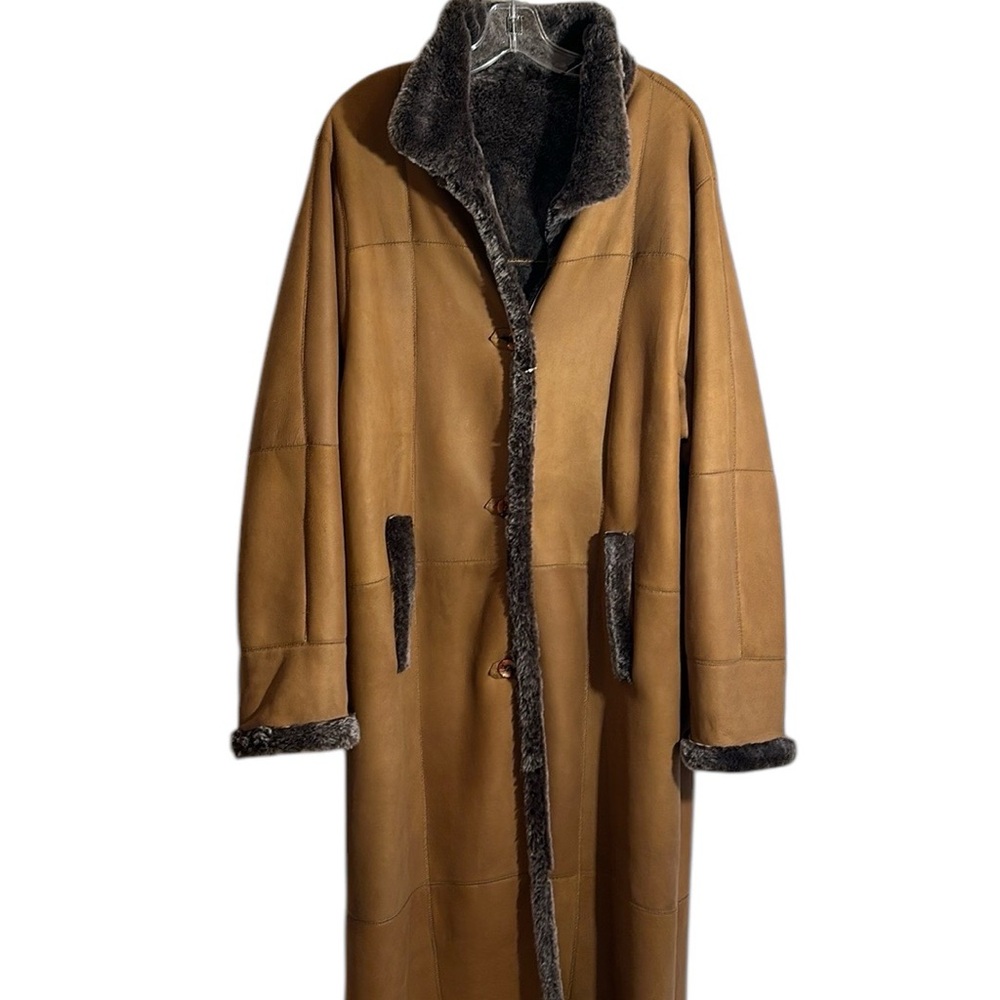 NWOT shearling lamb skin full length coat